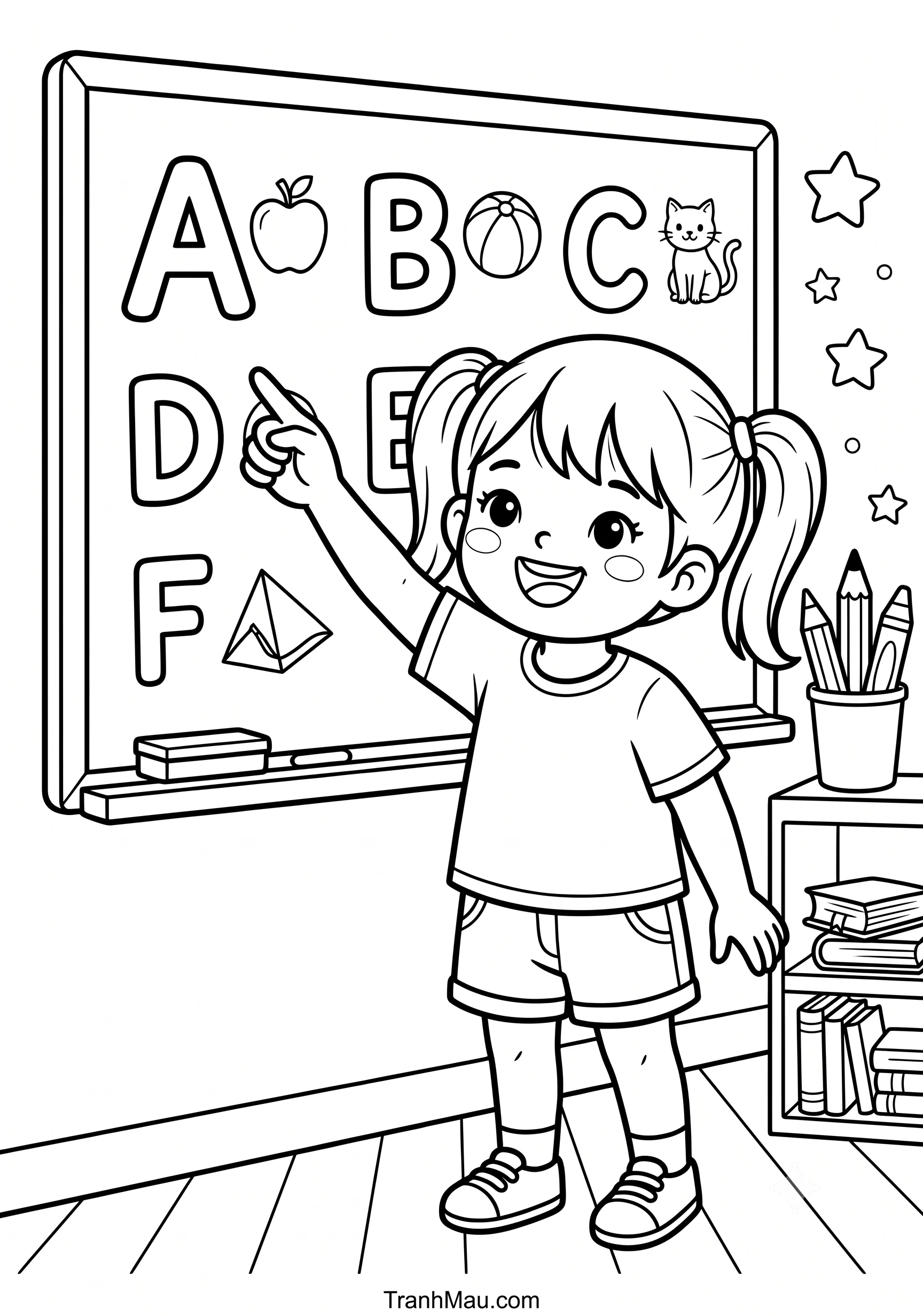 Tranh Tô Màu Bé Học Bảng Chữ Cái