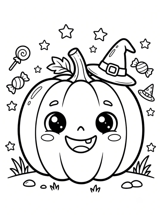 Tranh Tô Màu Bí Ngô Halloween