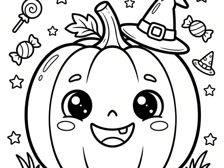 Tranh Tô Màu Bí Ngô Halloween