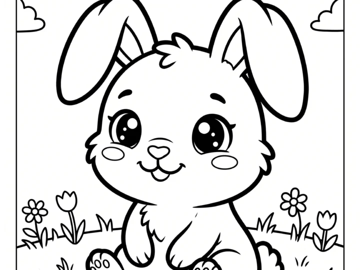 Tranh Tô Màu Bunny Cute Dễ Thương