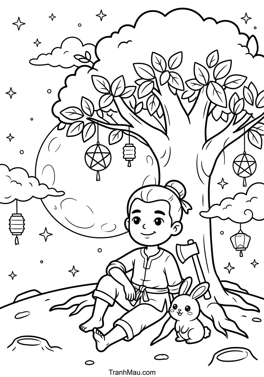 Tranh Tô Màu Chú Cuội
