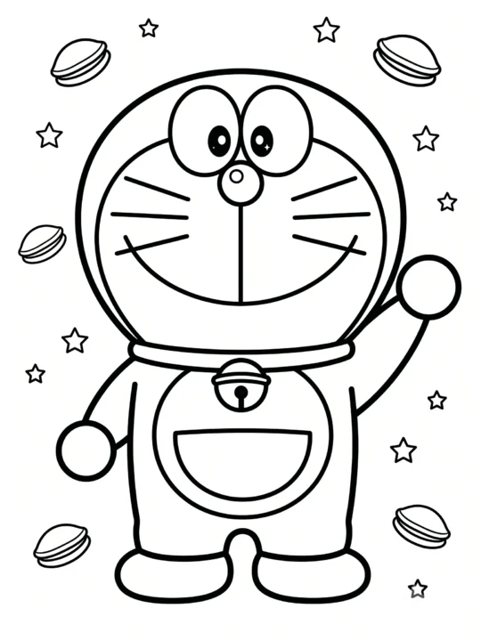 Tranh Tô Màu Doraemon Cute