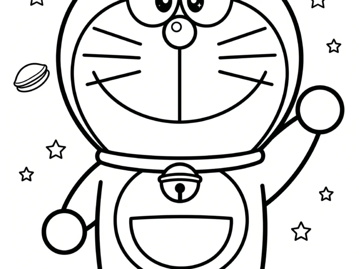 Tranh Tô Màu Doraemon Cute