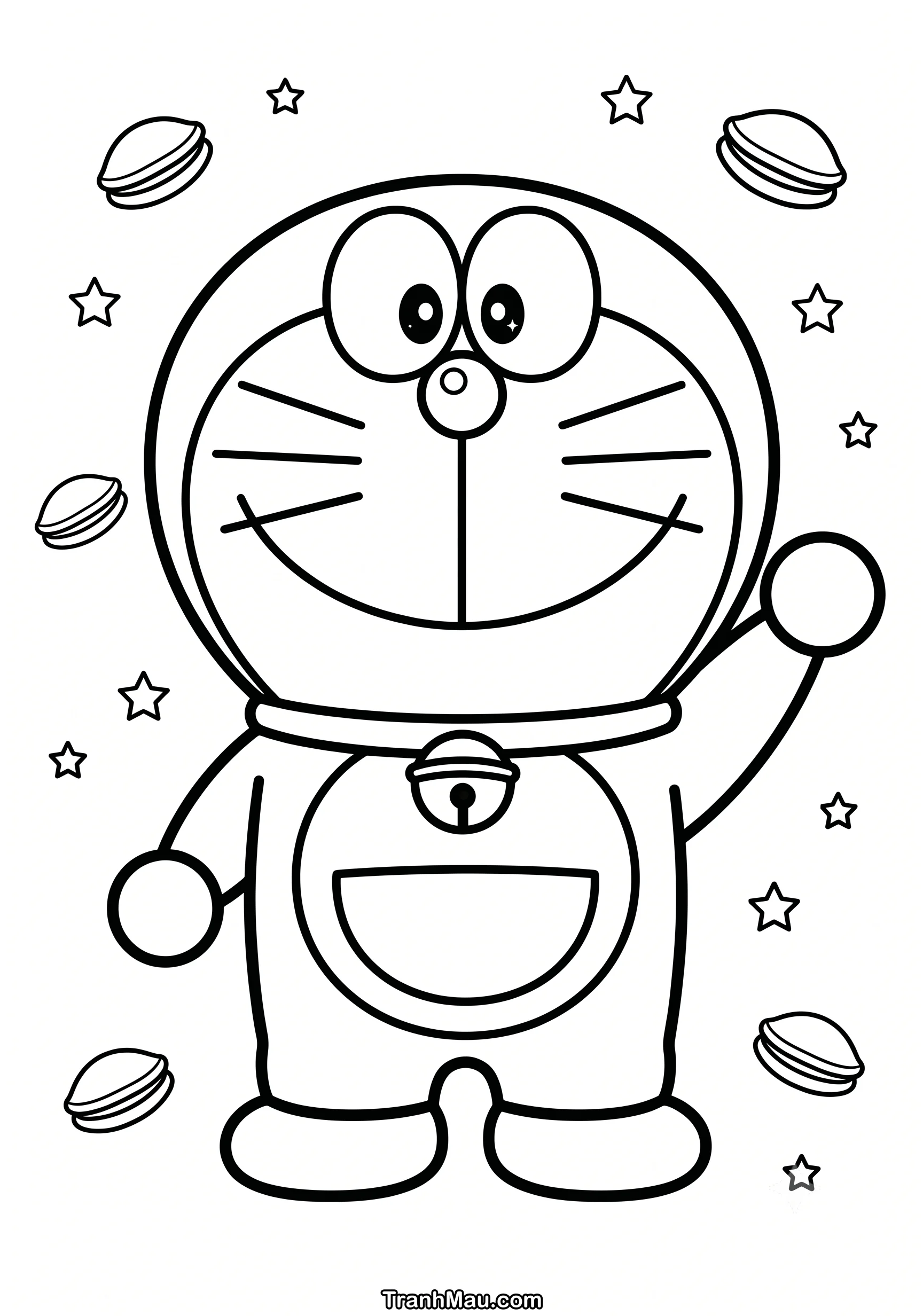 Tranh Tô Màu Doraemon Cute