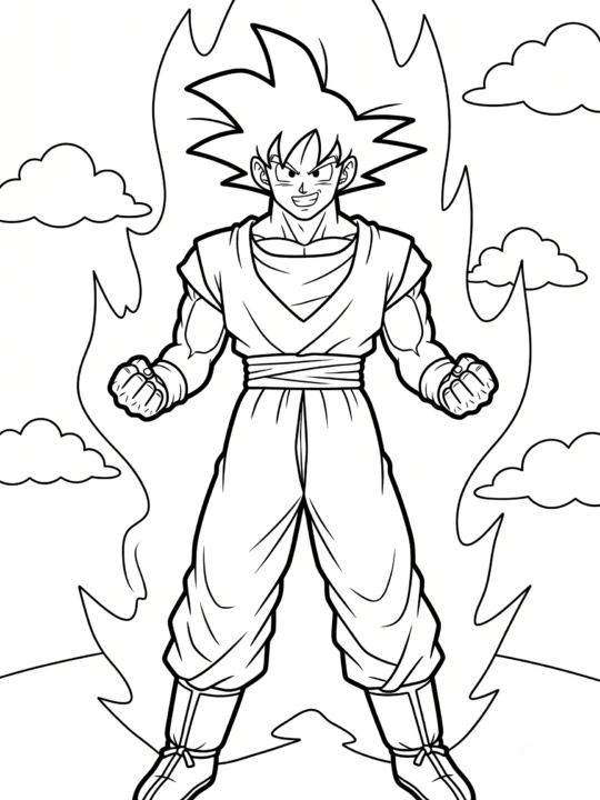 Tranh Tô Màu Goku Dragon Ball