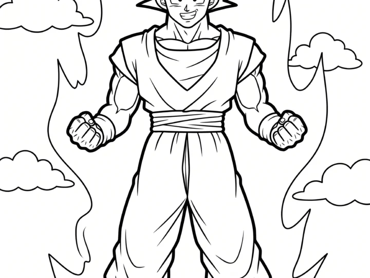 Tranh Tô Màu Goku Dragon Ball