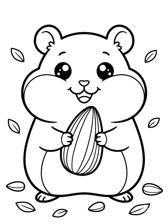 Tranh Tô Màu Hamster Dễ Thương