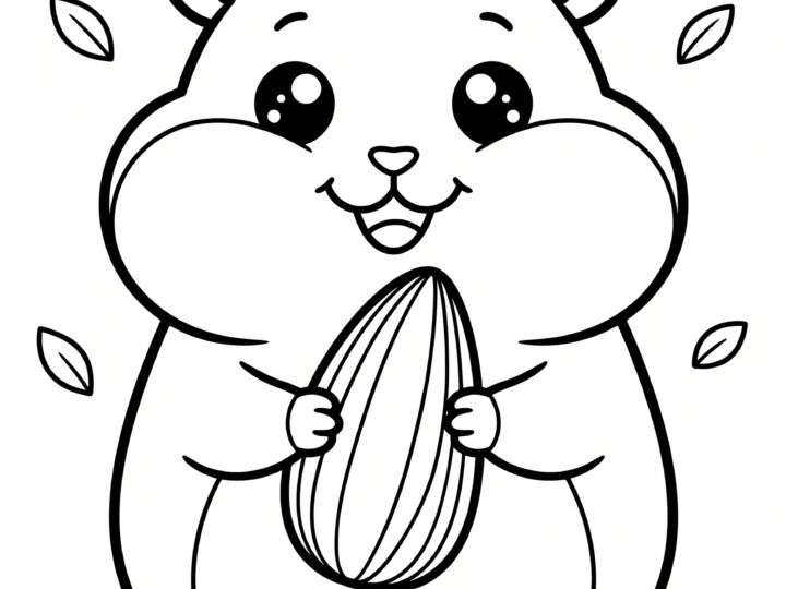 Tranh Tô Màu Hamster Dễ Thương