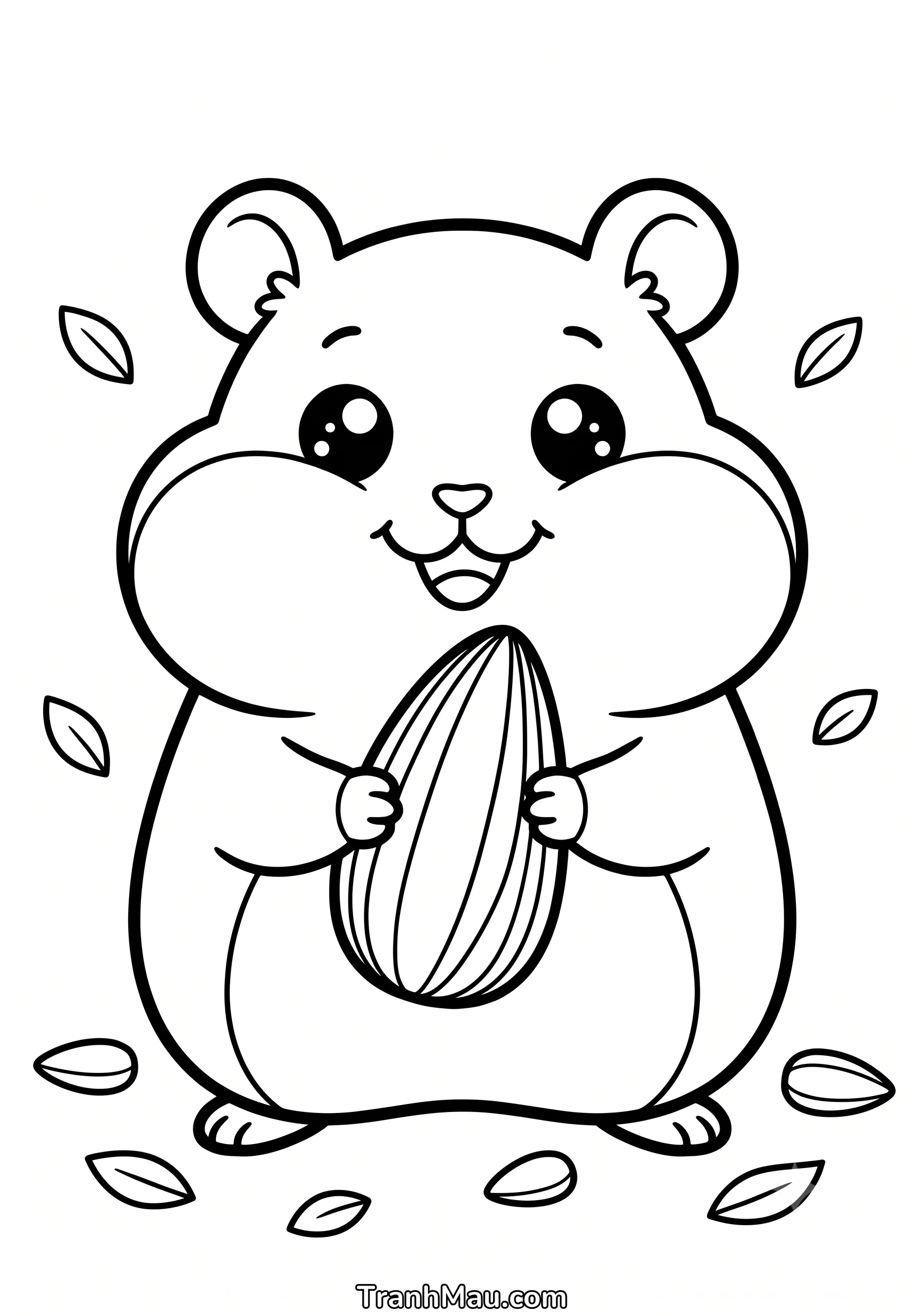 Tranh Tô Màu Hamster Dễ Thương