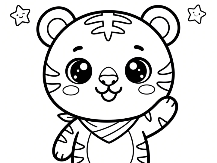 Tranh Tô Màu Hổ Chibi Cute