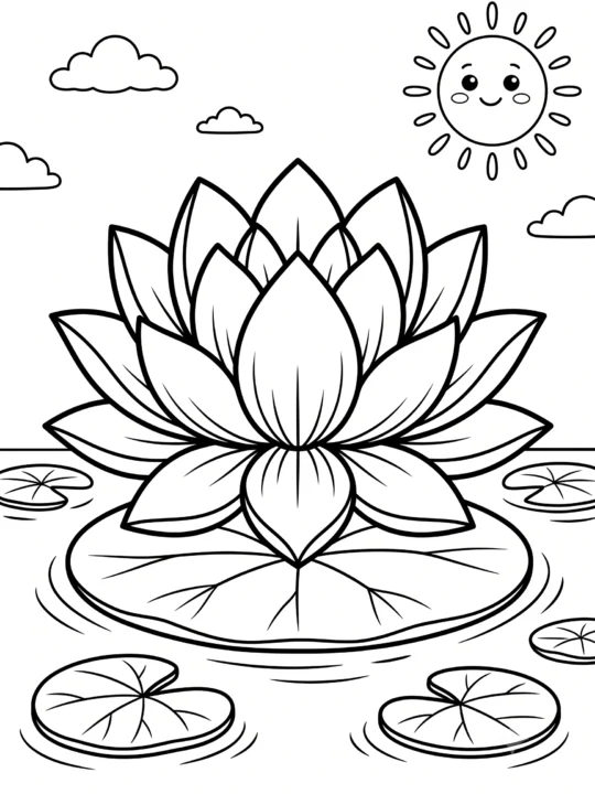 Tranh Tô Màu Hoa Sen