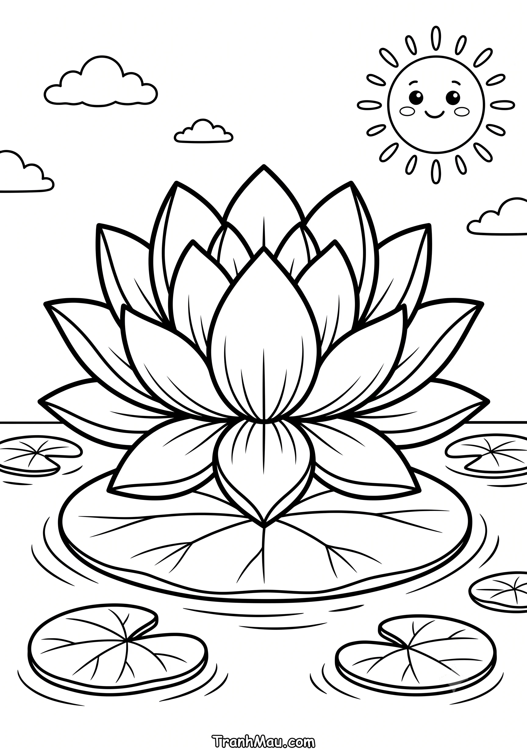 Tranh Tô Màu Hoa Sen