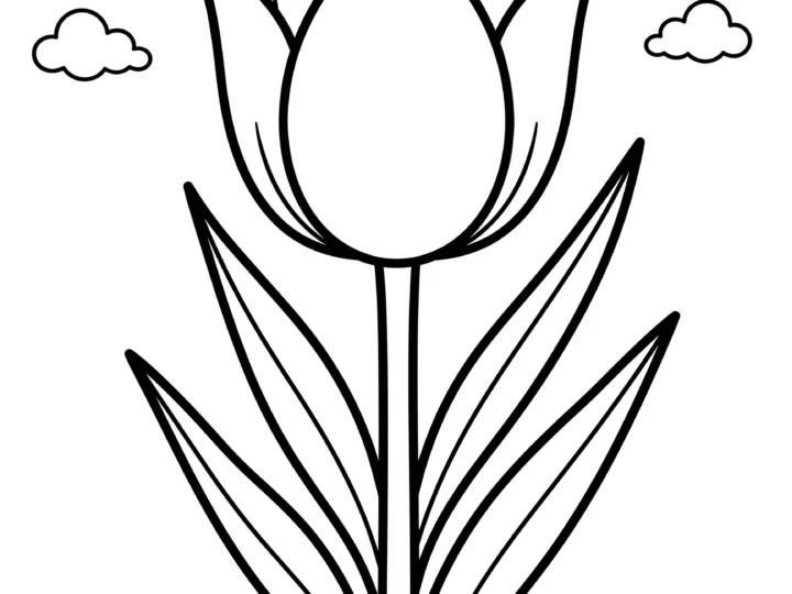 Tranh Tô Màu Hoa Tulip