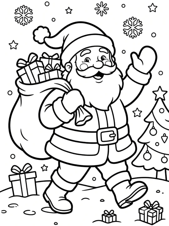 Tranh Tô Màu Ông Già Noel
