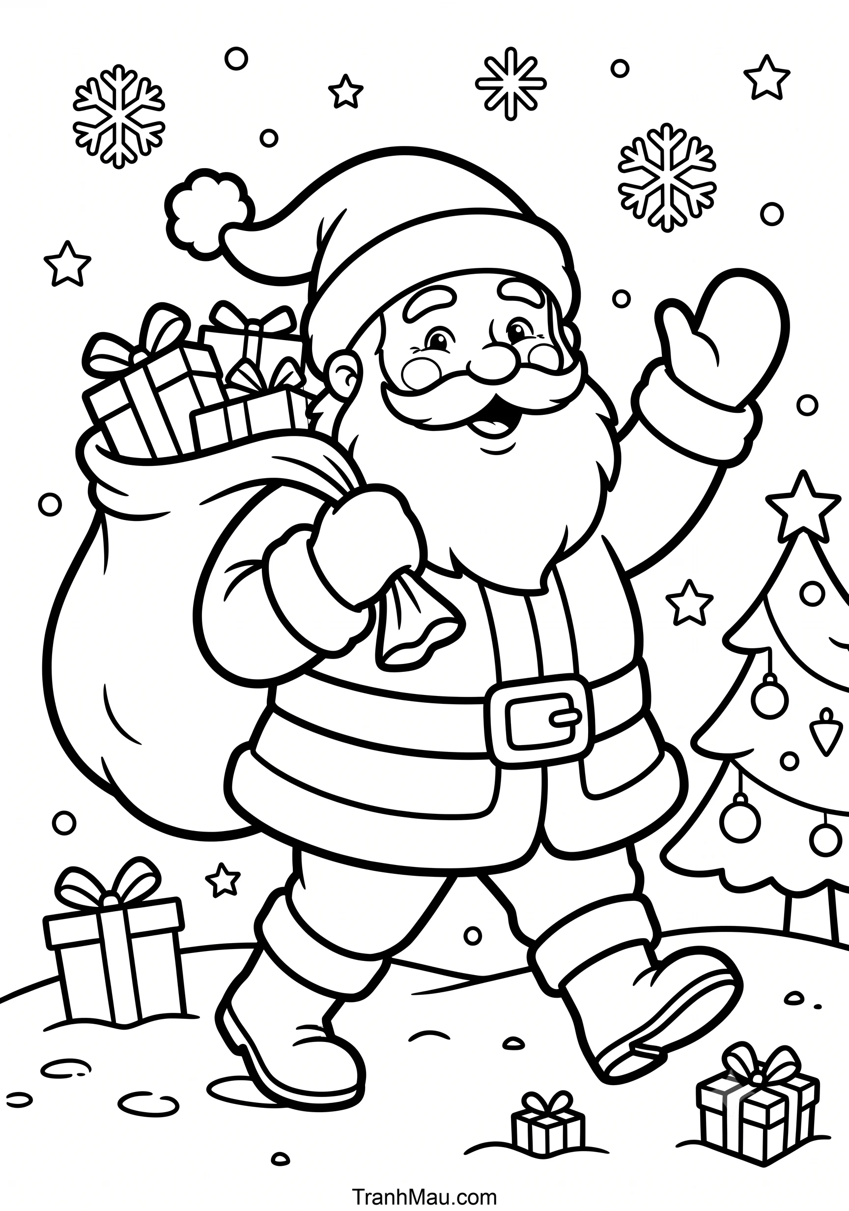 Tranh Tô Màu Ông Già Noel