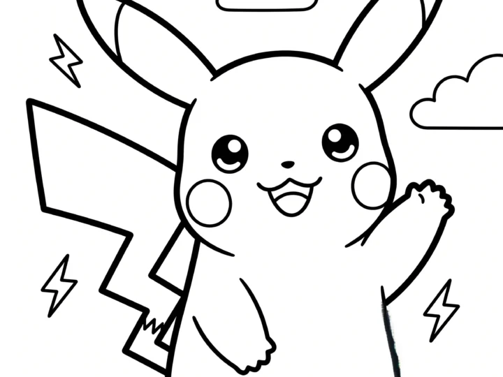 Tranh Tô Màu Pikachu Cute