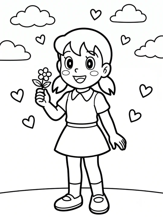 Tranh Tô Màu Shizuka Cute