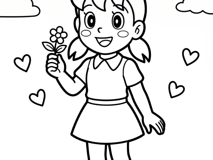 Tranh Tô Màu Shizuka Cute