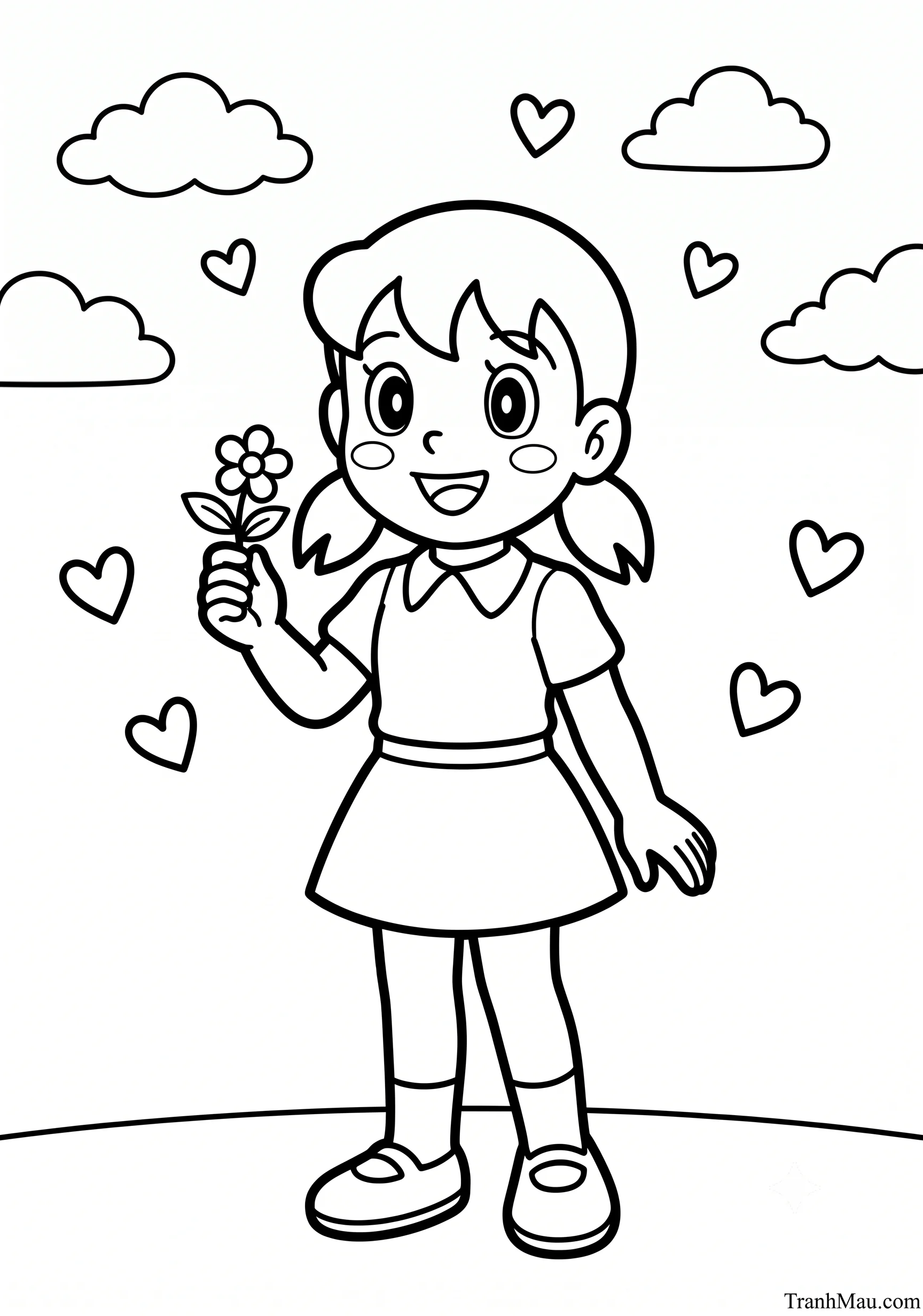 Tranh Tô Màu Shizuka Cute