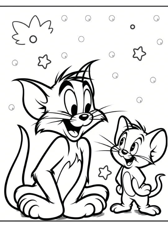 Tranh Tô Màu Tom And Jerry