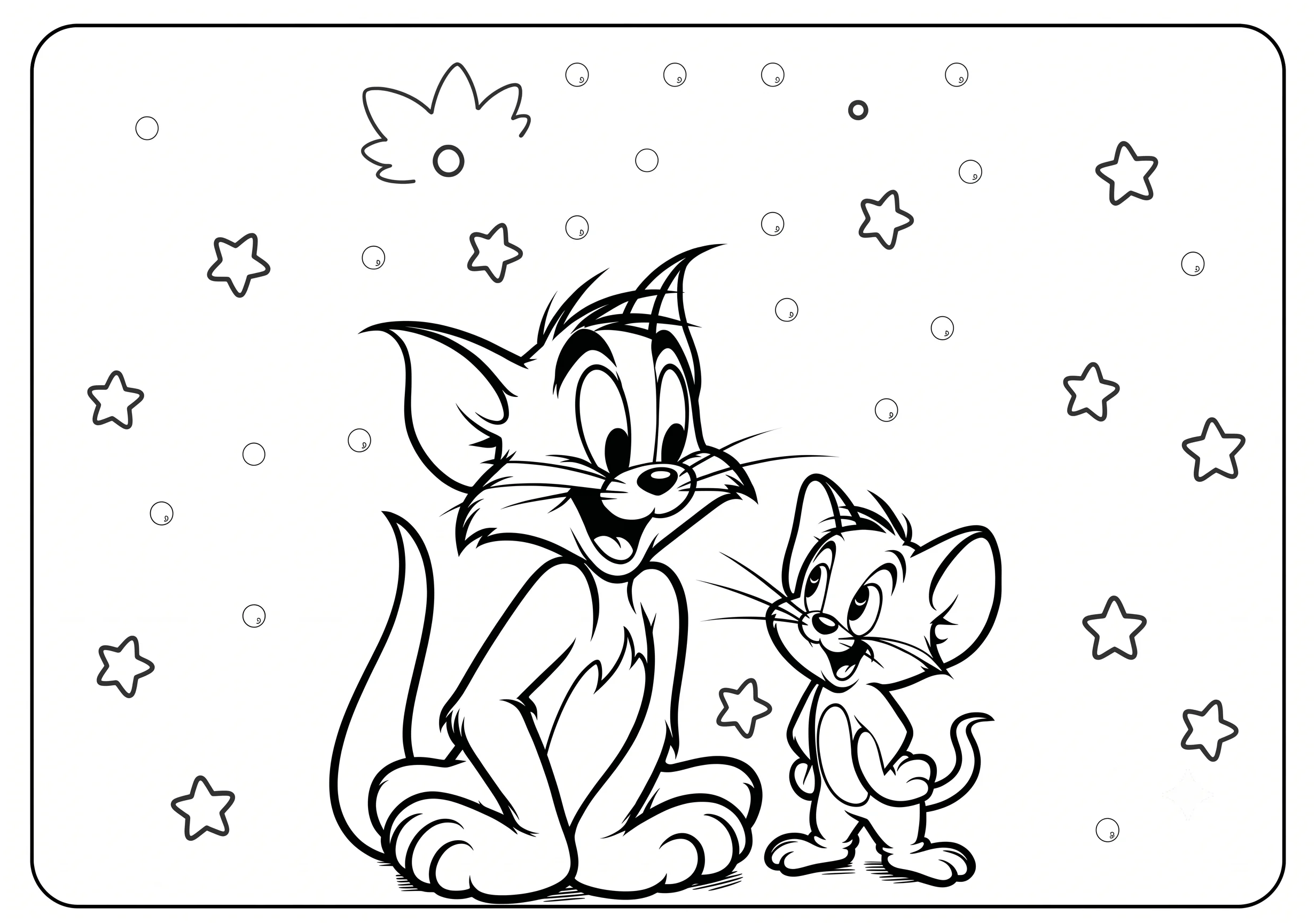 Tranh Tô Màu Tom And Jerry